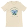 T-Shirt „Bouquet of hydrangeas“ with Japanese translation, regular fit premium crewneck shirt, graphic flowery herb print, faux