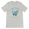 T-Shirt „Bouquet of hydrangeas“ with Japanese translation, regular fit premium crewneck shirt, graphic flowery herb print, faux