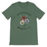 T-Shirt„ Wild flowers bouquet“ with Japanese translation, regular fit premium crewneck shirt, graphic flowery herb print, faux p