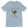 T-Shirt„Bouquet of primroses“ with Japanese translation, regular fit premium crewneck shirt, graphic flowery herb print,glass ja