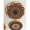 Crochet Pattern Cork Coasters, Set of 6 pcs, 7th wedding anniversary gift, natural sustainable material, New Home Gift