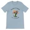 T-Shirt„Bouquet of freesias“ with Japanese translation, regular fit premium crewneck shirt, graphic flowery herb print, real fak