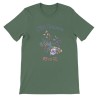 T-Shirt „Wild Flowers“ with Japanese translation, regular fit premium crewneck shirt, graphic flowery herb print, real fake plan