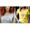 T-Shirt „Bouquet of fresh flowers“ with Japanese translation, regular fit premium crewneck shirt, graphic flowery herb print,rea