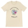 T-Shirt „Bouquet of fresh flowers“ with Japanese translation, regular fit premium crewneck shirt, graphic flowery herb print,rea