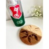 Music Lover Gift - Wooden Coaster Bottle Opener with Custom Name - Rockstar Party Favor - Beer Themed