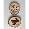 Hiking Climbing Theme Wooden Coasters with Bark, Set of 6 pcs, 5th wedding anniversary gift for him, Mountain Rock Sport, Outdoo