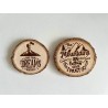 Hiking Climbing Theme Wooden Coasters with Bark, Set of 6 pcs, 5th wedding anniversary gift for him, Mountain Rock Sport, Outdoo