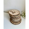 Climbing Theme Wooden Coasters with Bark, Set of 6 pcs, 5th wedding anniversary gift, Mountain Rock Sport, Outdoor Adventure
