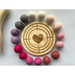 Personalized Wooden Slingshot & Heart Target Set | 16 Felt Balls for Indoor and Outdoor Entertainment | Handcrafted Eco Toy