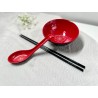 Custom Japanese Style Miso Soup Bowl Set – Personalized Engraved Spoon & Chopsticks with Name, Unique Kitchenware Gift, Rice Bow