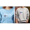 Helsinki Finland Sweatshirt,„Choose your city“minimalist style crewneck shirt, graphic sweater for travel blogger, Japanese kata