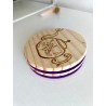 Herbal Tea Wooden Felt Coasters, Set of 2 pcs, 5th wedding anniversary gift, 7th anniversary present, Refreshing Fruit Tea Drink