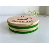 Green Tea Wooden Felt Coasters, Set of 2 pcs, 5th wedding anniversary gift, 7th anniversary present, Matcha Lover Gift