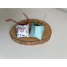 Origami Baby Shoes Double Sided Gender Reveal Birch Wood Slice, It's a Boy/Girl, Birth Gender Announcement Sign, Wooden Disc wit