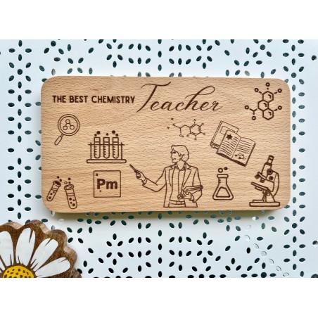 Chemistry Teacher Personalized Breakfast Board,  Retirement present, healthy snack, lab tech, chemistry gift