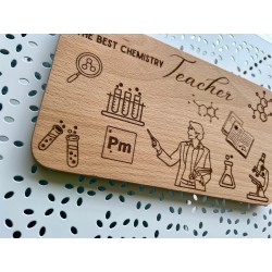 Chemistry Teacher Personalized Breakfast Board,  Retirement present, healthy snack, lab tech, chemistry gift