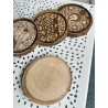 Japan Manhole Covers Animals Insects Wooden Coasters, Set of 5 pcs, New Home Apartment Gift, typical Japanese