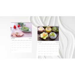 2025 Japanese Sweets Wall Calendar, Wagashi, Washoku, Traditional Confections Desserts, A3/A4 size, Photo Calendar, Customizable