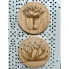 Succulent Cactus Wooden Coasters, Set of 5 pcs, 5th wedding anniversary gift, 6th anniversary present, Teacher retire