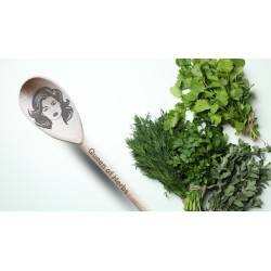 Engraved Spoon with Beautiful Female Face, Custom Quote or Name Spoon For Family & Friends, Housewarming Gift, Gift For Baking E