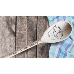 Engraved Spoon with Emoji Face Expression, Custom Quote or Name Spoon For Family & Friends, Housewarming Gift, Gift For Baking E