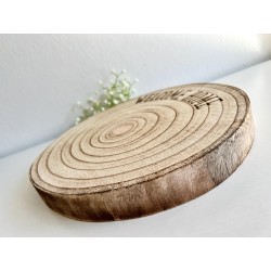 Personalizable Side Table with Wire Hairpin Legs, Wood Round Rustic Coffee Table for Living Room, Bedroom, Office Furniture