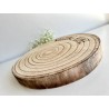 Personalizable Side Table with Wire Hairpin Legs, Wood Round Rustic Coffee Table for Living Room, Bedroom, Office Furniture
