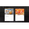 Japanese Sake Flip Wall Calendar 2025, traditional rice drink photography, Nippon signature alcoholic fermented beverage, poster