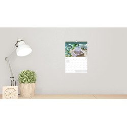 Japanese Sake Flip Wall Calendar 2025, traditional rice drink photography, Nippon signature alcoholic fermented beverage, poster
