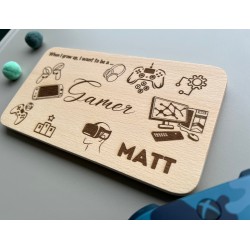 Dream Job Breakfast Board - Personalized for Future Firefighter, Custom Engraved Wood Gift, Kids Career Inspiration „When I grow