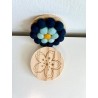 Sakura Coasters Deco Items, Set of 2 pcs, Elegant Table Decor for Drinks, Wooden Top Felt Bottom