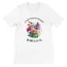 T-Shirt „ Fresh flowers bouquet“ with Japanese translation, regular fit premium crewneck shirt, graphic flowery herb print, faux