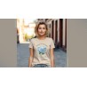 T-Shirt „Bouquet of hydrangeas“ with Japanese translation, regular fit premium crewneck shirt, graphic flowery herb print, faux