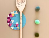 Personalized Wooden Spoon Set: Engraved Couple Gift, Save the Date thumbnail 4