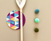 Personalized Wooden Spoon Set: Engraved Couple Gift, Save the Date thumbnail 5