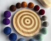 Engraved Wooden Slingshot Set: Felt Balls & Target, Personalized Toy thumbnail 8