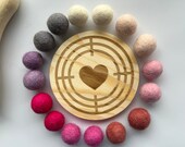 Personalized Wooden Slingshot & Heart Target Set | 16 Felt Balls thumbnail 5