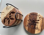 Personalized Wooden Coaster Bottle Opener: Music Lover Gift thumbnail 7