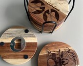 Personalized Wooden Coaster Bottle Opener: Music Lover Gift thumbnail 5