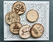 Takoyaki Character Wooden Coasters: Japanese Cuisine Gift, Set of 6 thumbnail 4