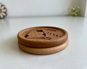 Japan-Style Cat Wooden Coasters: Kitten Lover Gift, Set of 2 thumbnail 6