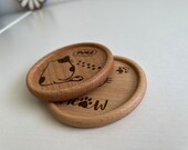 Japan-Style Cat Wooden Coasters: Kitten Lover Gift, Set of 2 thumbnail 7