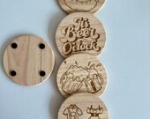 Oktoberfest Beer Wooden Coasters: Festival Gift Set (5 pcs) thumbnail 6