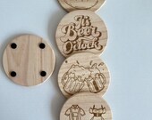 Oktoberfest Beer Wooden Coasters: Festival Gift Set (5 pcs) thumbnail 7