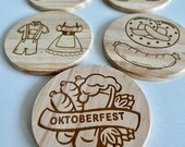 Oktoberfest Beer Wooden Coasters: Festival Gift Set (5 pcs) thumbnail 10