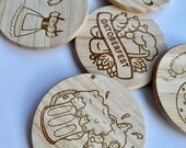 Oktoberfest Beer Wooden Coasters: Festival Gift Set (5 pcs) thumbnail 9