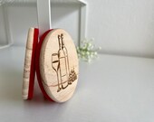 Wooden Wine Coasters: Glass & Bottle Design, Felt Backed (Set of 2) thumbnail 8