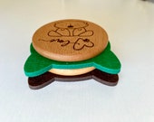 Dog Coasters with Ears: Wooden Felt Coaster Set thumbnail 7