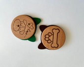 Honden Onderzetters met Oren: Houten Vilt Onderzetter Set thumbnail 10